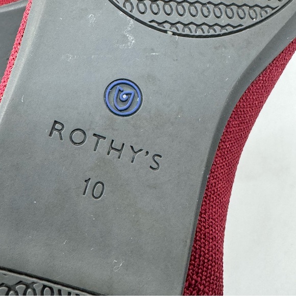 Rothy’s The Loafer Round Toe Red Cinnamon Burgundy Flats Slip On Size 10 - Picture 11 of 12